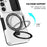 For Samsung Galaxy S24+ Case Slide Lens Window Kickstand Protective Cover Magnetic Case - Black  /  White - 6