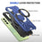 For Samsung Galaxy A35 5G Magnetic Case Ring Holder Kickstand TPU+PC Phone Cover - Navy Blue - 4