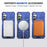For Samsung Galaxy A35 5G Magnetic Case Ring Holder Kickstand TPU+PC Phone Cover - Navy Blue - 6