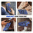 For Samsung Galaxy A35 5G Magnetic Case Ring Holder Kickstand TPU+PC Phone Cover - Navy Blue - 7