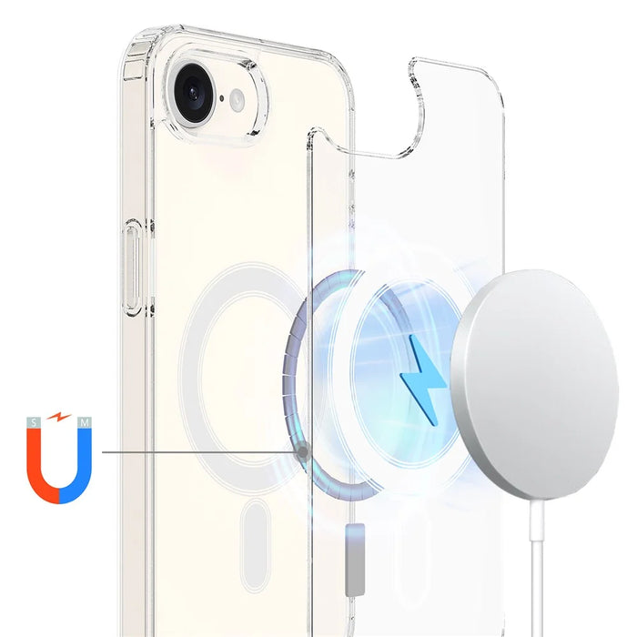 For iPhone 17e / 16e Clear Case Compatible with MagSafe TPU + Acrylic Phone Cover - 2