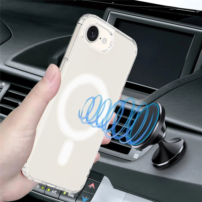 For iPhone 17e / 16e Clear Case Compatible with MagSafe TPU + Acrylic Phone Cover - 4