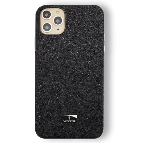 VESCENT For iPhone 11 Pro Case PC+TPU Hot Press Molding Glitter Anti-drop Phone Cover - Black - 1