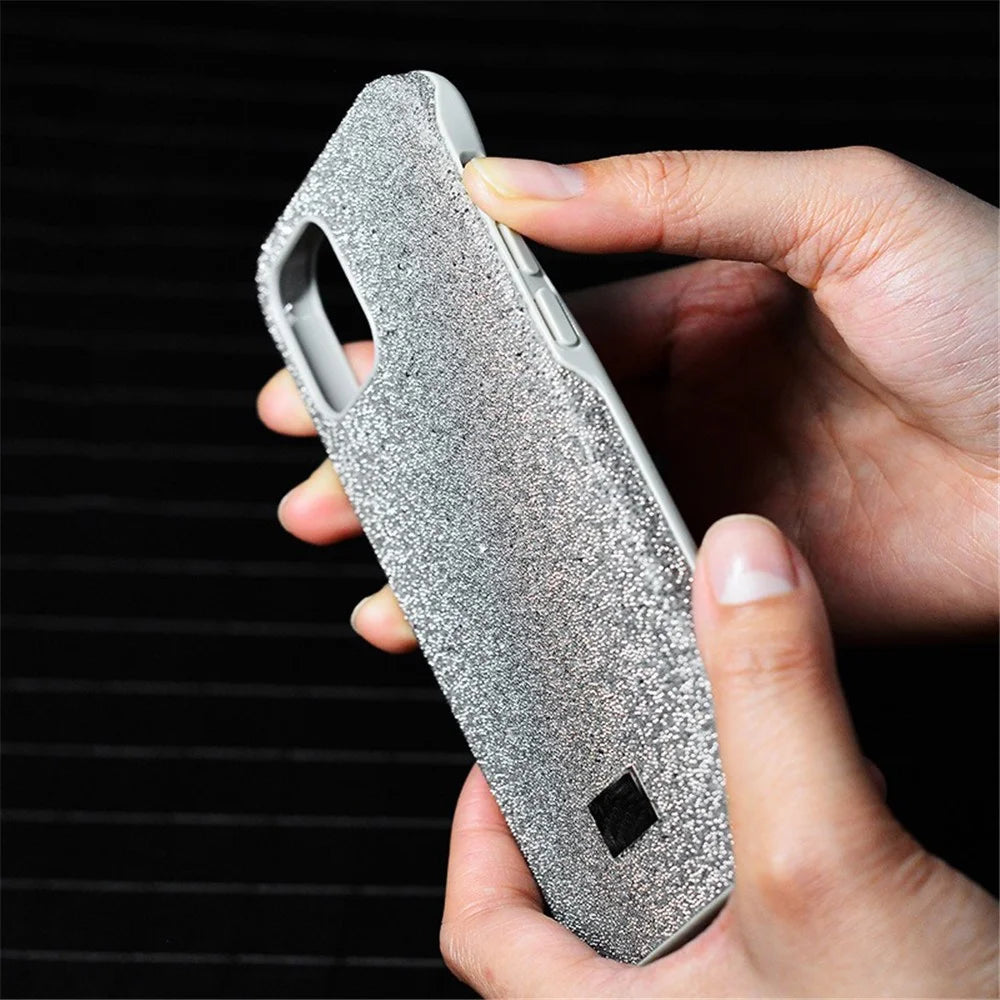 VESCENT For iPhone 11 Pro Case PC+TPU Hot Press Molding Glitter Anti-drop Phone Cover - Black - 3
