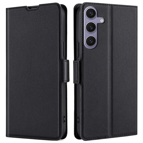 For Samsung Galaxy S24+ Case Shockproof PU+TPU Phone Cover - Black - 1