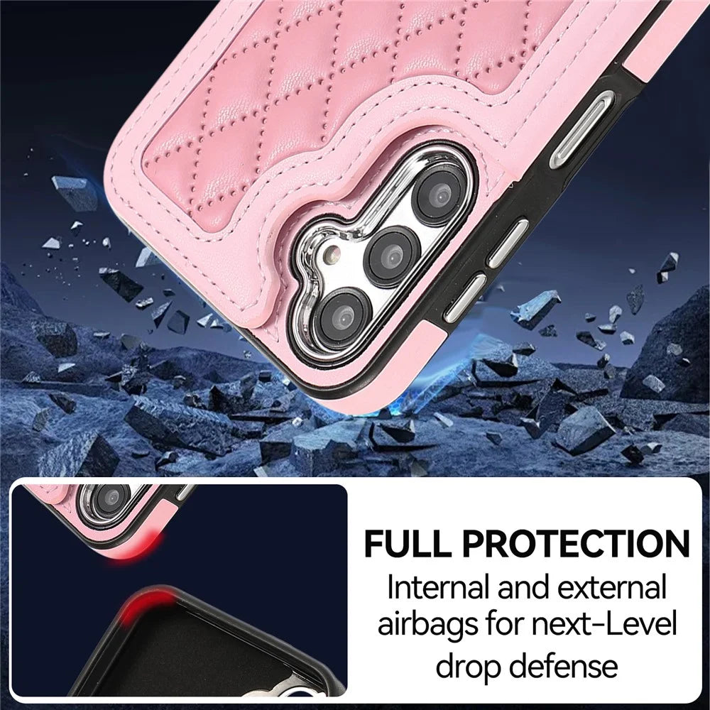 For Samsung Galaxy A54 5G Anti-Scratch Phone Case Pattern Printing TPU+PU Leather Stand Shell - Pink - 5