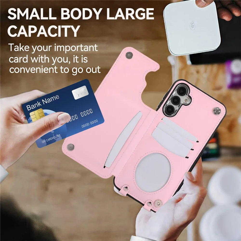 For Samsung Galaxy A54 5G Anti-Scratch Phone Case Pattern Printing TPU+PU Leather Stand Shell - Pink - 7