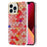 For iPhone 13 Pro Case Electroplating Lens Frame PC+TPU IMD Phone Cover - Y5-Red Scale - 1