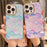 For iPhone 13 Pro Case Electroplating Lens Frame PC+TPU IMD Phone Cover - Y5-Red Scale - 3