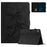 For iPad (2025) / 10.9 (2022) Stand Case Card Holder Coconut Tree Imprinted Leather Tablet Cover - Black - 1