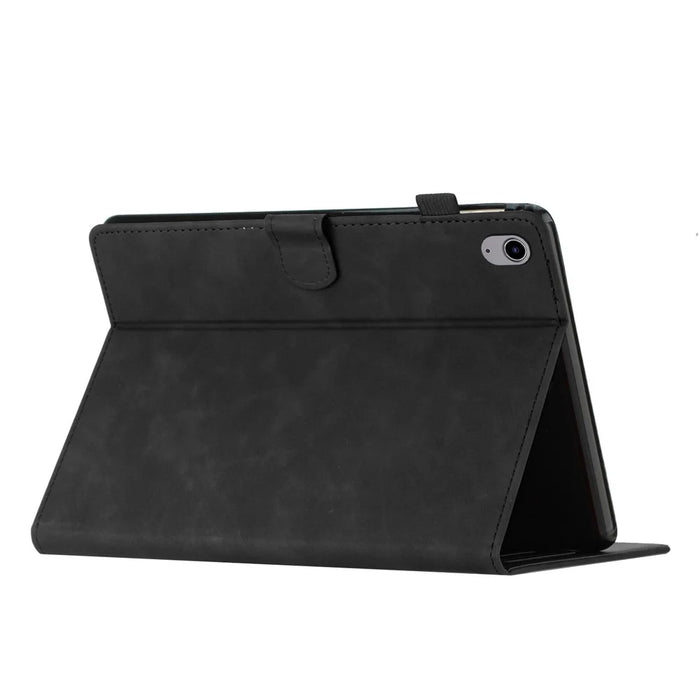 For iPad mini (2024) / mini (2021) Smart Case PU Leather Coconut Tree Imprinted Tablet Cover with Card Holder - Black - 4