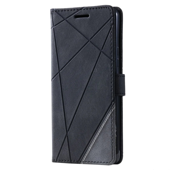 For Samsung Galaxy A34 5G Phone Case Anti-Scratch PU Leather Wallet Phone Stand Cover - Black - 7