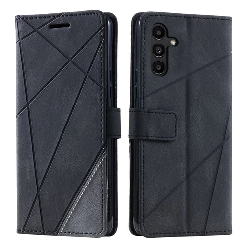 For Samsung Galaxy A05s 4G Case Flip Wallet PU Leather Skin-touch Shockproof Phone Cover - Black - 1