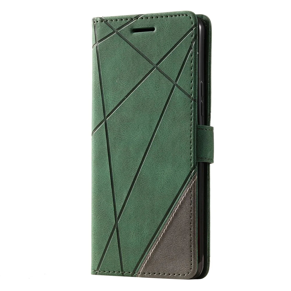 For Samsung Galaxy Xcover7 Case PU Leather Phone Protective Cover Skin-touch Wallet - Green - 7