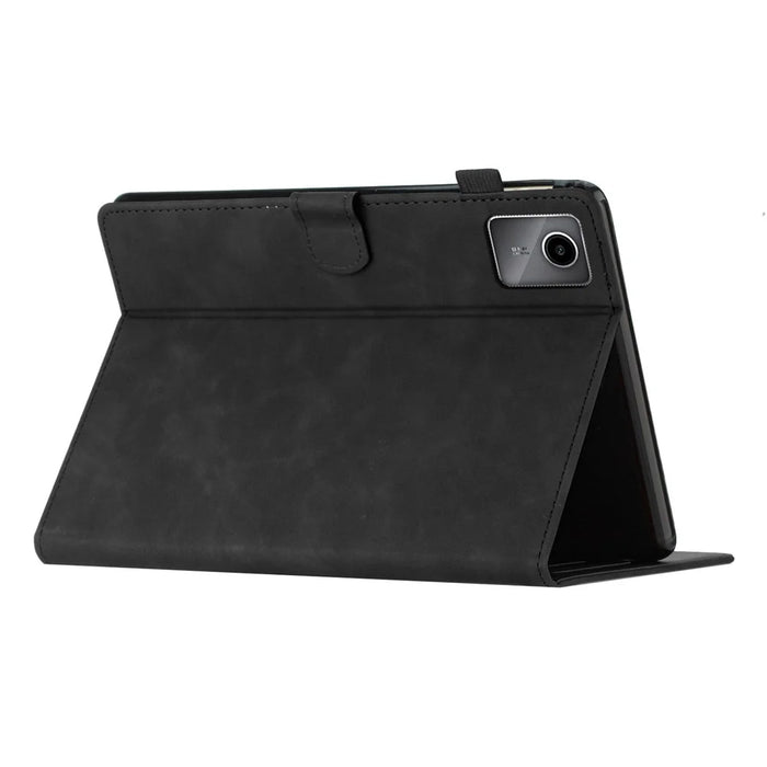 For Lenovo Tab M11 / Xiaoxin Pad 11 2024 TB-331FC Tablet Case Coconut Tree Imprinted Card Holder Leather Cover - Black - 4