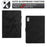 For Lenovo Tab M9 TB-310FU Case Card Slots PU Leather Coconut Tree Imprinted Tablet Cover Auto Wake / Sleep - Black - 6