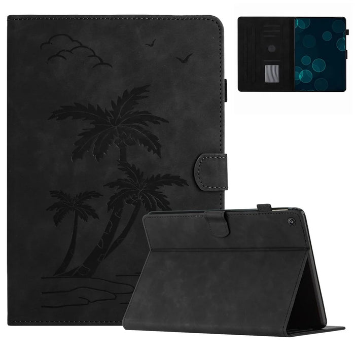 For Amazon Fire HD 8 (2020) / (2022) / Fire HD 8 Plus (2020) / (2022) Case PU Leather Auto Wake / Sleep Tablet Cover - Black - 1