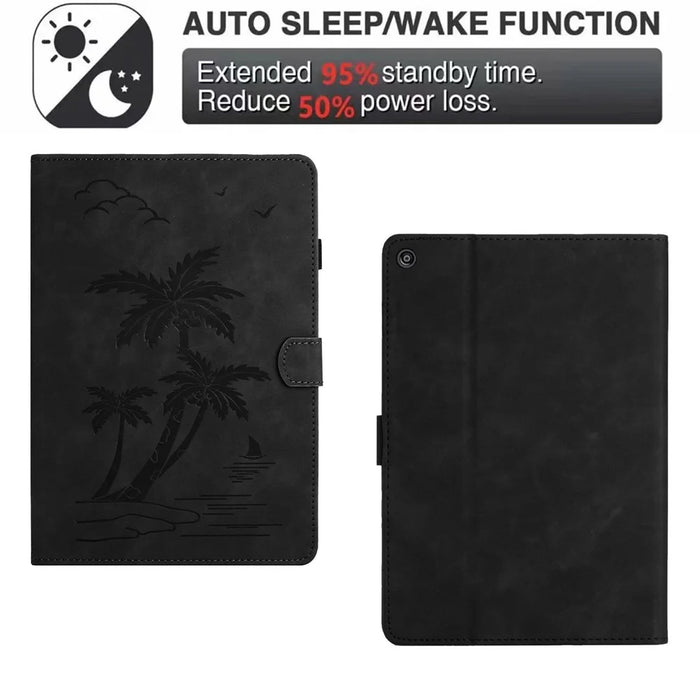 For Amazon Fire HD 8 (2020) / (2022) / Fire HD 8 Plus (2020) / (2022) Case PU Leather Auto Wake / Sleep Tablet Cover - Black - 7