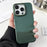 For iPhone 12 Pro Max Shockproof Case Nappa Texture PU+PC Slim Phone Cover - Green - 1