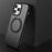 For iPhone 13 Pro Max Magnetic Case Rotary Ring Kickstand PC+TPU Protective Phone Cover - Black - 4