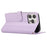 R20 for iPhone 13 Pro Max Leather Case Splicing Imprinted Rhombus Phone Wallet Anti-scratch Cover - Purple - 4