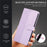 R20 for iPhone 13 Pro Max Leather Case Splicing Imprinted Rhombus Phone Wallet Anti-scratch Cover - Purple - 7