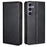 For Samsung Galaxy S24+ Case Card Slots PU Leather Magnetic Phone Cover - Black - 1