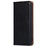 For Samsung Galaxy S24+ Case Card Slots PU Leather Magnetic Phone Cover - Black - 6