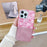 For iPhone 14 Pro PU Leather+PC Case Denim Crocodile Texture Splicing Retro Phone Cover - Pink - 4