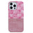For iPhone 13 Pro 6.1 inch Case Denim Crocodile Texture Splicing Retro PU Leather+PC Phone Cover - Pink - 1
