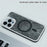 For iPhone 15 Pro Magnetic Case Leather Coated PC+TPU Phone Cover Denim Cloth Texture - Blue - 5