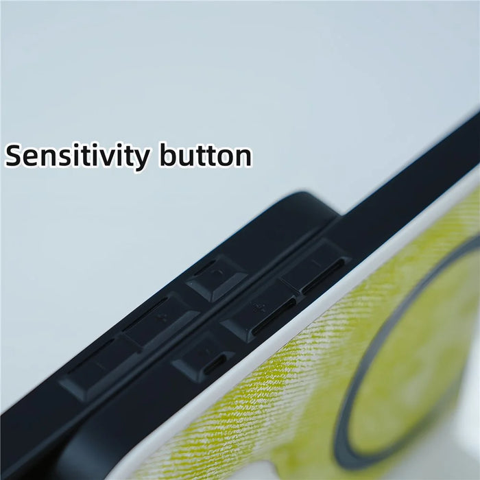 For iPhone 15 Pro Magnetic Case Leather Coated PC+TPU Phone Cover Denim Cloth Texture - Blue - 6