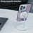 For iPhone 15 Pro Magnetic Case Leather Coated PC+TPU Phone Cover Denim Cloth Texture - Blue - 7