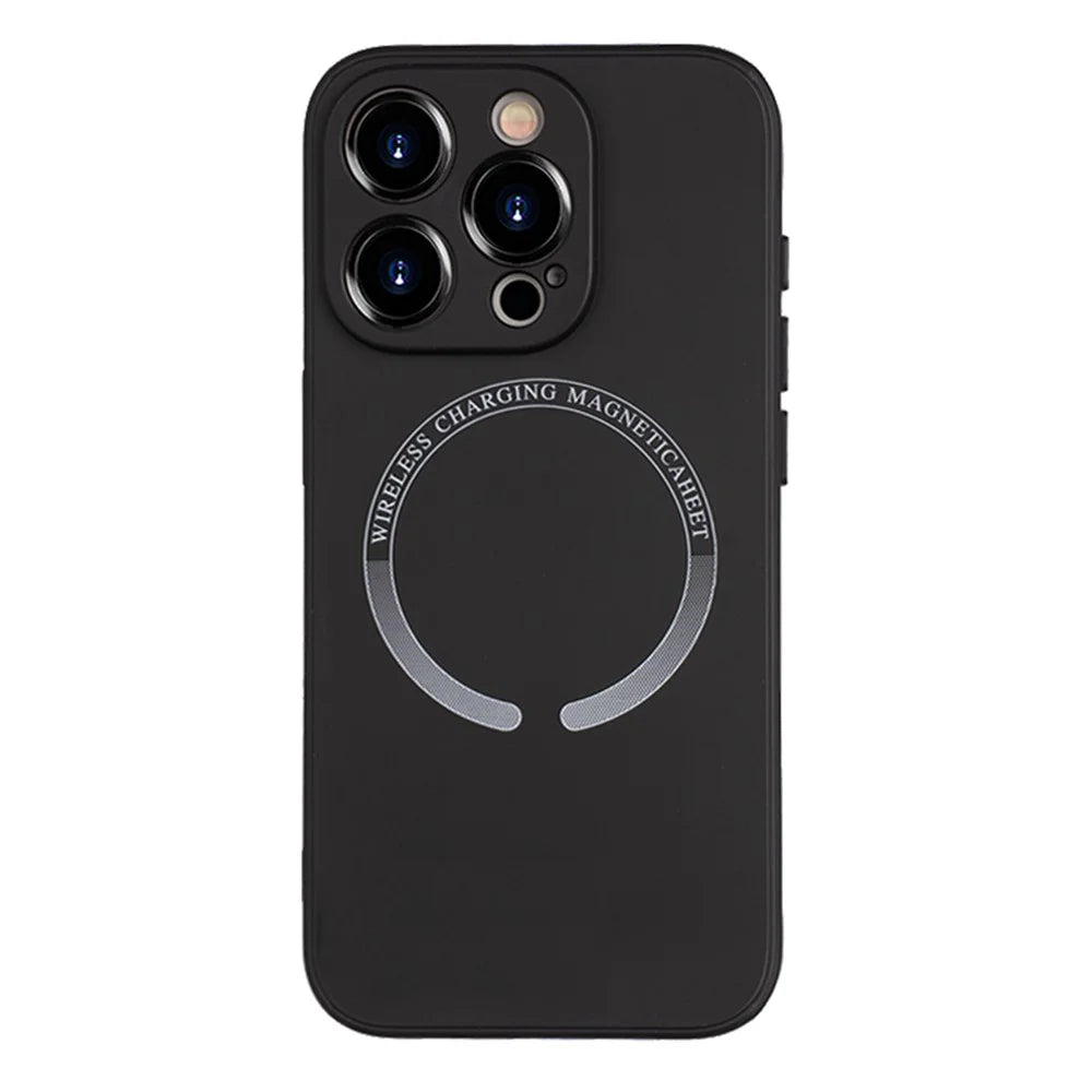 For iPhone 14 Pro Max Case Compatible with MagSafe PU Leather + TPU Phone Cover - Black - 1