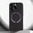 For iPhone 15 Pro Magnetic Case Anti-scratch PU Leather Coated TPU Phone Cover - Black - 2