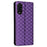 For TCL 50 5G Wallet Case Rhombus Pattern Magnetic Closing Leather Phone Cover - Purple - 6