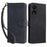 For TCL 50 5G Case RFID Blocking Folio Flip Leather Phone Wallet Cover with Hand Strap - Black - 1