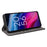 For TCL 50 5G Case RFID Blocking Folio Flip Leather Phone Wallet Cover with Hand Strap - Black - 3