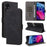 For TCL 50 5G Case RFID Blocking Folio Flip Leather Phone Wallet Cover with Hand Strap - Black - 6