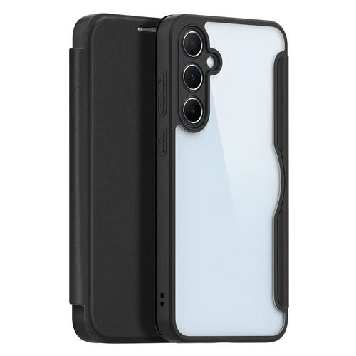 DUX DUCIS Skin X Pro for Samsung Galaxy A35 5G Leather Case Card Slots Flip Phone Cover - Black - 1