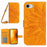 HT04 For iPhone 17e / 16e Case Sunflower PU Leather+TPU Phone Cover with Shoulder Strap - Yellow - 1