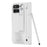 For Google Pixel 9 Pro Fold 5G Case Kickstand Hinge PC Phone Cover with Tempered Glass Film, Stylus - White - 2