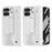 For Google Pixel 9 Pro Fold 5G Case Kickstand Hinge PC Phone Cover with Tempered Glass Film, Stylus - White - 3