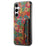 For Samsung Galaxy S24 Cases Kickstand PU+TPU+PC Floral Pattern Phone Cover Card Holder - Spring / Green - 1