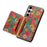 For Samsung Galaxy S24 Cases Kickstand PU+TPU+PC Floral Pattern Phone Cover Card Holder - Spring / Green - 3