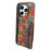 For iPhone 15 Pro Kickstand Case Card Holder PU+TPU+PC Phone Cover with Floral Pattern - Spring  /  Green - 4