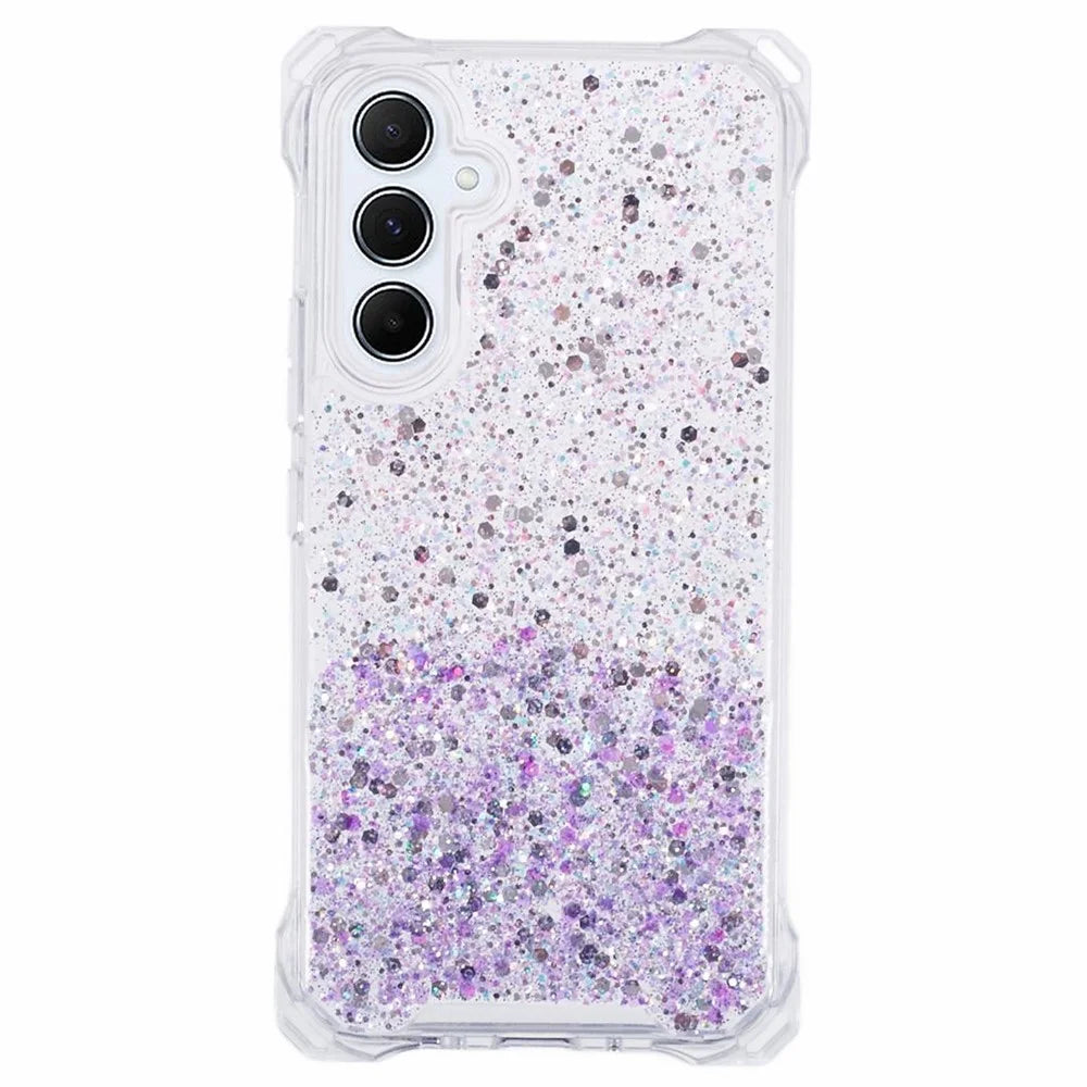 For Samsung Galaxy A54 5G Dual-Color TPU+Acrylic Case Anti-scratch Cell Phone Cover - Pink+Purple - 1