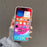 For iPhone 15 Pro Matte Case PC+TPU Laser Effect Phone Cover with Heart Bowknot Pendant - Transparent - 4