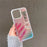 For iPhone 13 Pro Max Matte Case Heart Bowknot Pendant Laser Effect PC+TPU Phone Cover - Transparent - 5