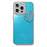 For iPhone 13 Pro 6.1 inch Case Laser Effect PC+TPU Pearls Heart Decor Matte Phone Cover - Transparent - 1